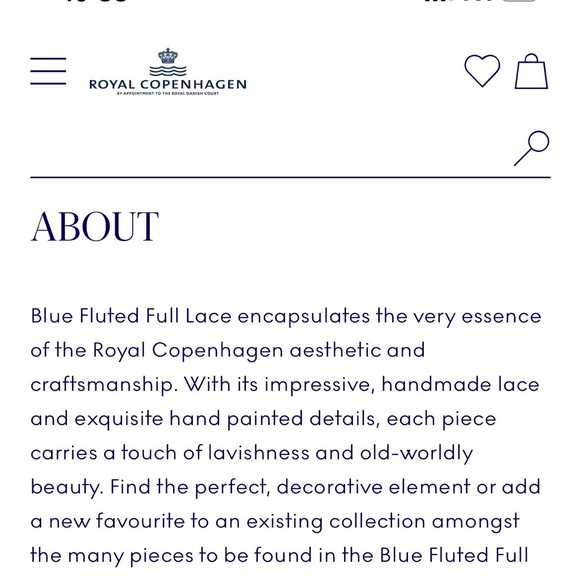 Royal Copenhagen Blue Fluted Full Lace Porcelain Teapot with Lid. Handmade - Picture 7 of 12